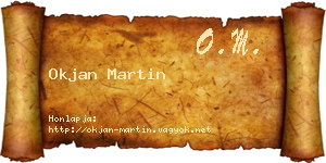 Okjan Martin névjegykártya